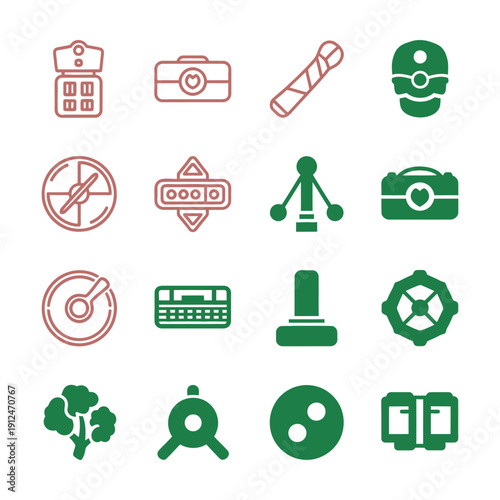 Green and red on white background green red white background symbols 6 signs various camera