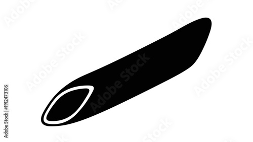 Black Lipstick on White Background.