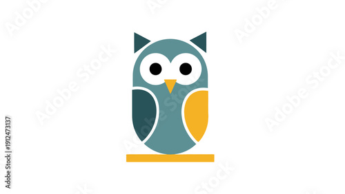 Owl Bird Cartoon Character.