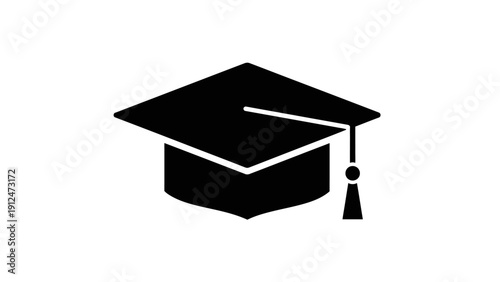 Graduation Cap Icon Academic Symbol.