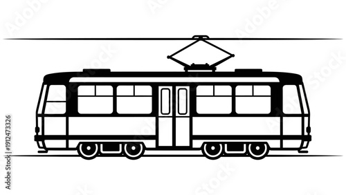 Trolley Bus Public Transportation Vehicle.