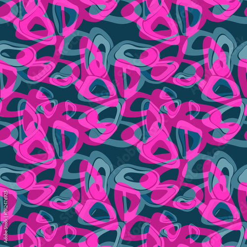 Abstraction modern multicolored blue and pink