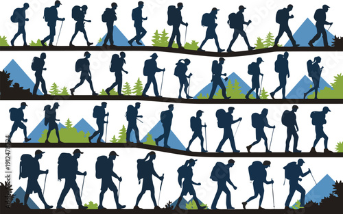 Dynamic sequence of human figures demonstrating various athletic and movement techniques