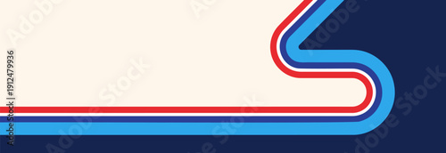 Bold Curved Retro Stripe Pattern Vector Illustration