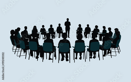 A group of diverse individuals standing closely together in a unified formation.