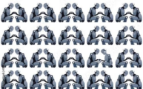 Collection of diverse individuals wearing various winter headwear and scarves in cold weather