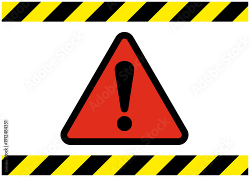 危険注警告, 危険, 危ない, 注意, 禁止, 注目, 違反, 取扱注意, 違法, 警報, 警戒, 要注意, 忠告, ビックリマーク, 立入禁止, 進入禁止, ラベル, 注意喚起, 看板, シール, ステッカー, 標識, 目立つ, 用心, アイコン, マーク, サイン, 記号, ピクトグラム, デザイン, エクスクラメーション, 印, 驚き, ピクト, イラスト, 黄色, 黒, 発見, ベクター,