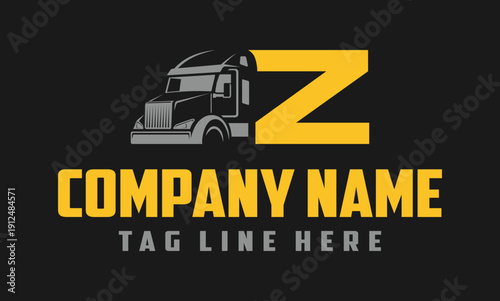 Letter Z Truck logo vector 
