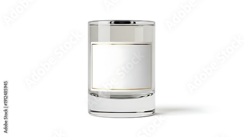 Clear Glass of Milk Isolated on White Background.