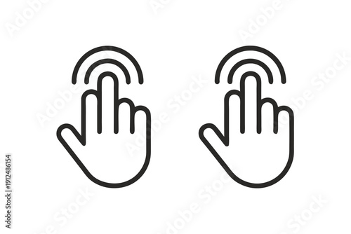 vector hand click icon on white background