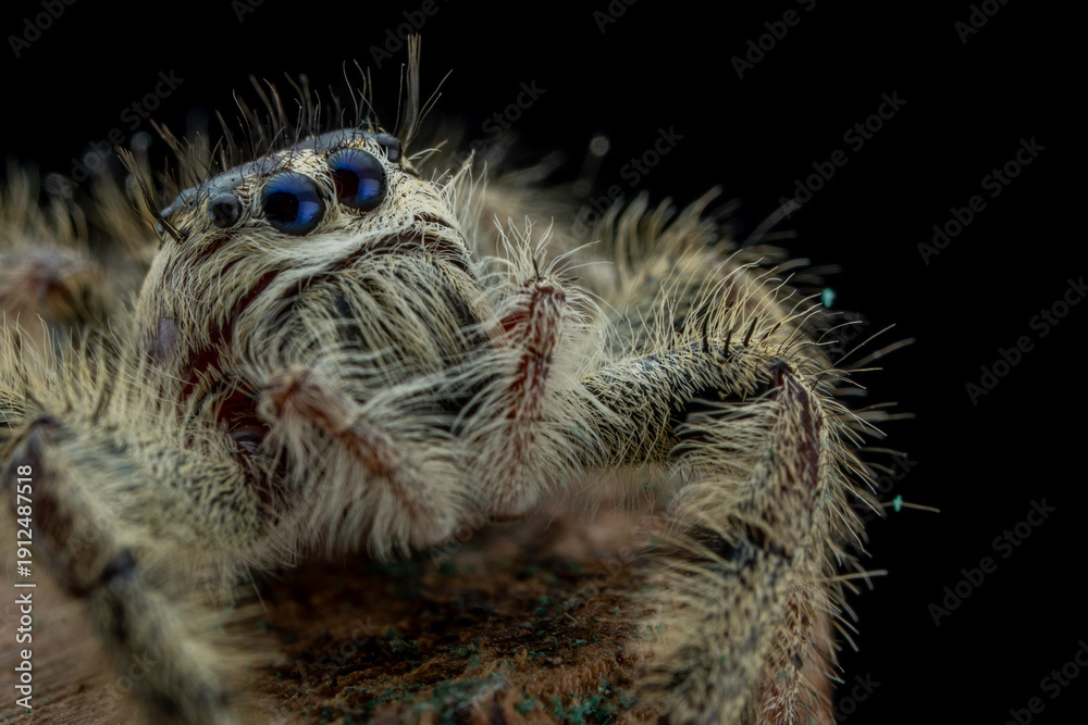 Fototapeta premium spider on a black background