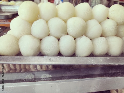 Fresh sweets in the bakery located in Pakistan 