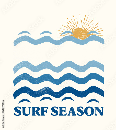 Hand drawn summer t shirt designs ,vector t shirt design ,Summer vibes artwork. t-shirt prints and other uses. Sunshine beach artwork. Here comes the sun. Summer design for t shirt print, sticker,