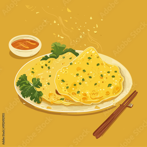 banh xeo vietnamese pancake vector no.4