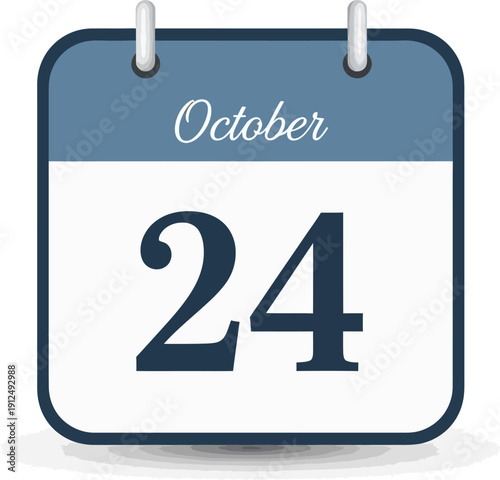 Calendar Page Showing October 24 Date.