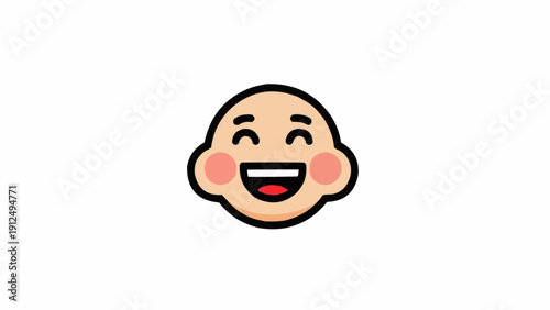 Smiling Face Emoji With Rosy Cheeks.