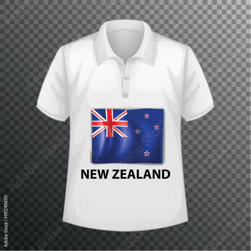 T shirt design with flag print illustration