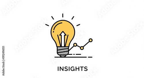Light bulb with graph showing insights and ideas.