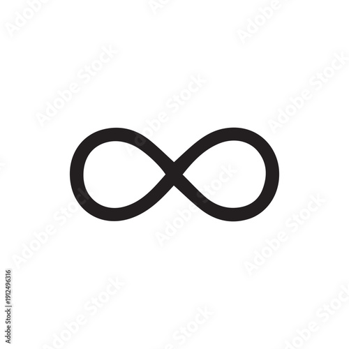The Timeless Infinity Symbol A Simple Black Icon On White Background