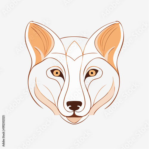 Stylized illustration of a fox head, a symbol of intelligence and cunning
