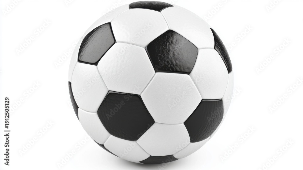 Fototapeta premium Classic Soccer Ball Isolated on White Background