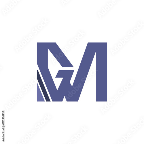 modern gm letter logo design