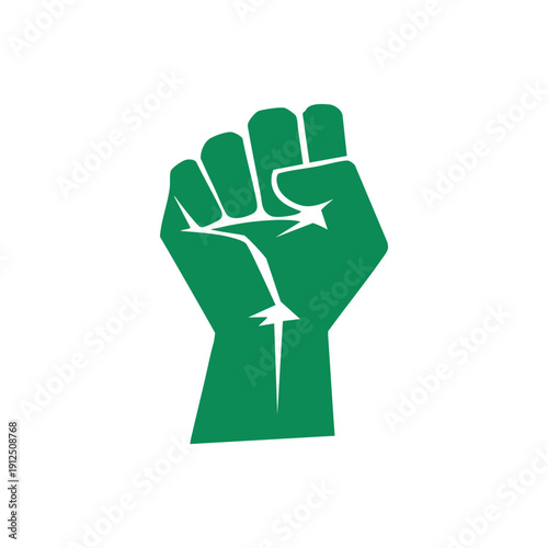 Empowered Fist Symbolizing Women's Day, Equality, and Solidarity in a Simple yet Powerful Illustration