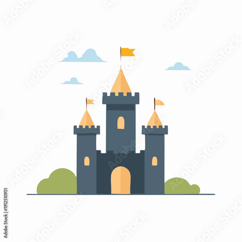 Castle towers rising