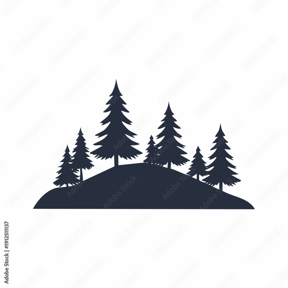 Fototapeta premium Trees on Hill