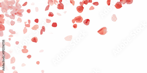Falling rose petals against a dark dramatic background