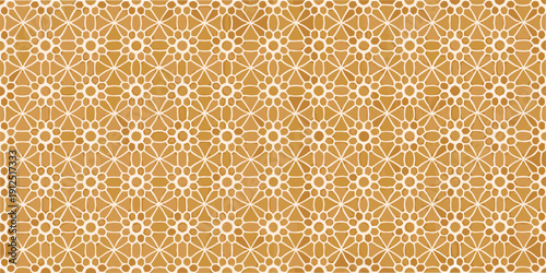 Intricate geometric pattern with repeating circular and linear elements