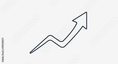 Simple line graph showing upward trend and growth.