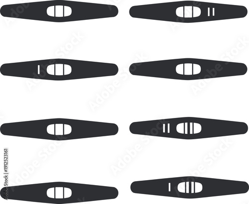 Vector Icon Set of Pregnancy Test Sticks Showing Different Results Including Positive Negative and Invalid Indicators for Healthcare and Medical