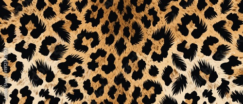 Vibrant Leopard Print Fur Pattern with Dynamic Spots and Wildcat Camouflage Design (0220093939).eps