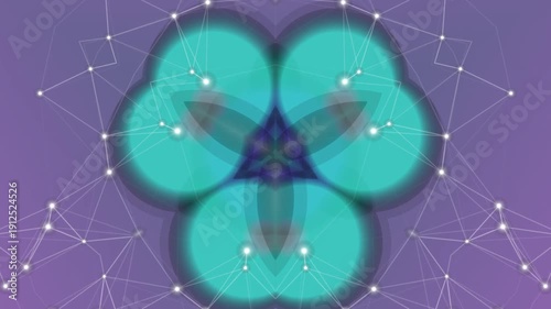 Vibrant network connections concept with glowing nodes and lines