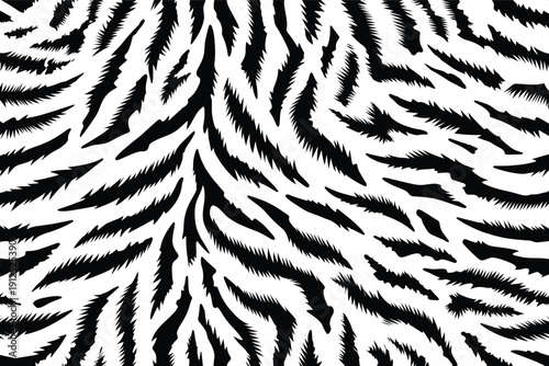 Dynamic Swirling Zebra Print Fabric with Wavy Stripes and Fuzzy Close-Up Texture