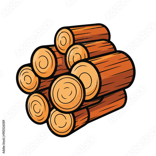 A stack of cut logs