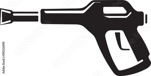 Electric heat gun power tool silhouette for industrial and DIY use