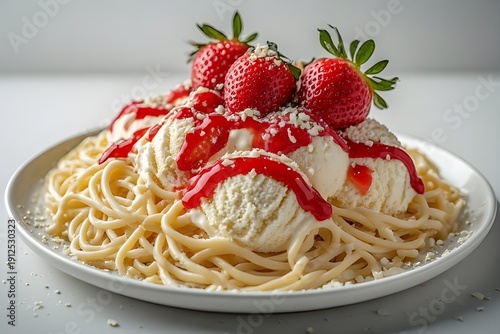 Wallpaper Mural spaghettieis dessert on a plate Torontodigital.ca