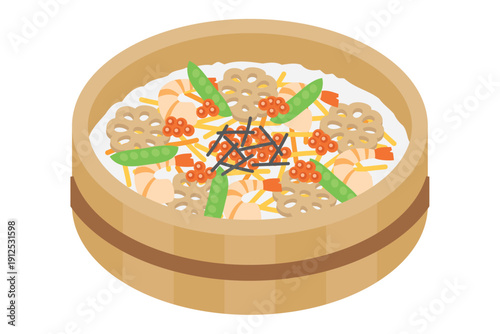 ちらし寿司のイラスト素材