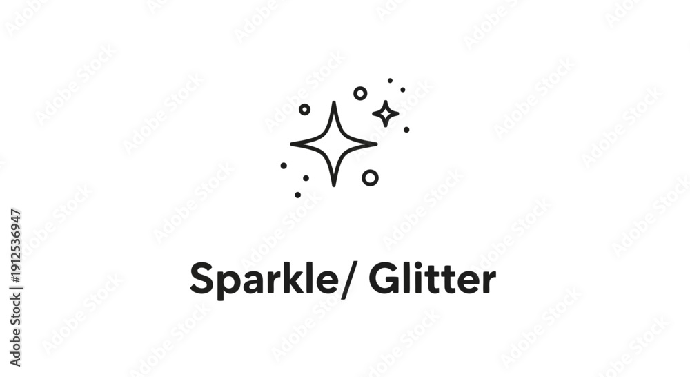 Fototapeta premium Sparkle Glitter Icon - Shimmering Starburst Effect, Abstract Light Particles