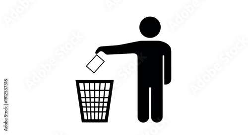 Proper Waste Disposal and Recycling Icon