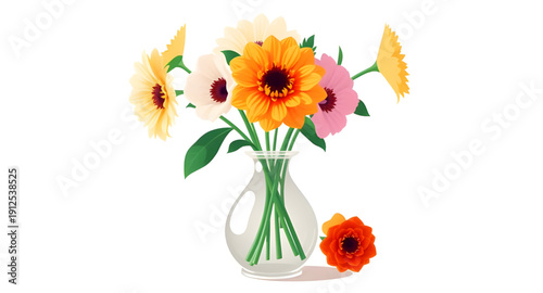 vase, flowers, flower, floral, icon, bouquet, bloom, blossoms, petals, plant, plants, botanical, botany, garden, nature, decorative, decoration, ornament, home, interior, decor, arrangement, fresh, na