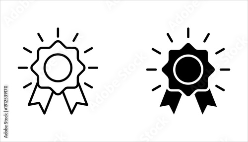 Gift and Reward Symbol Icon set, Collection Isolated on White