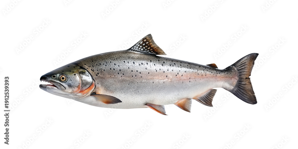 Obraz premium Trout on white background