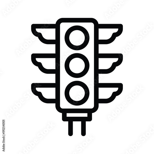 traffic light line icon illustration vector graphic.eps