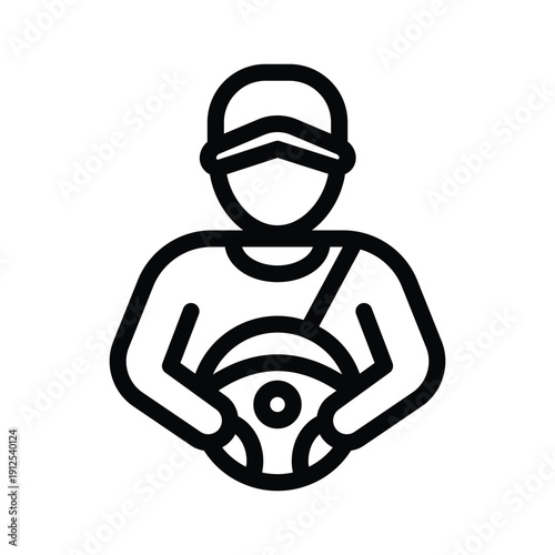  driver line icon illustration vector graphic.eps