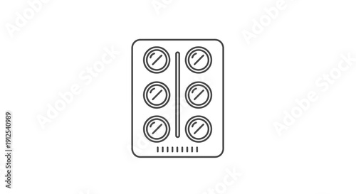 Linear illustration of a stovetop with burners minimalist silhouette