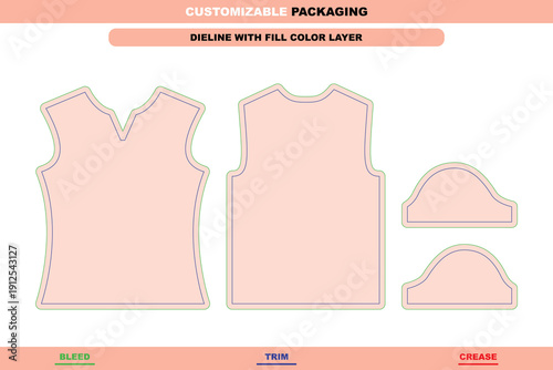 Womens polo shirt apparel dieline with editable vector die line ladies printable garment mockup girls professional polo shirt trendy design