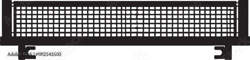 Table Tennis Net Silhouette Assembled Front View SVG EPS